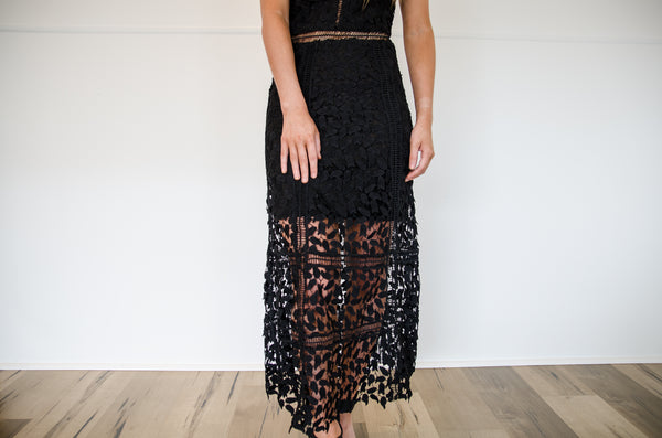 MADISON SQUARE | Black Lace Dress